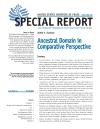Ancestral Domain in Comparative Perspective