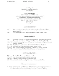 Bio-Bibliography Garth D. Illingworth 1 Bio-Bibliography University