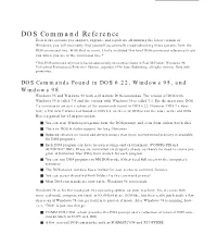 DOS Command Reference 87