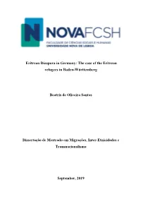 Eritrean Diaspora in Germany: the Case of the Eritrean Refugees in Baden-Württemberg