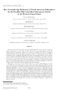 How Laramide-Age Hydration of North American Lithosphere by The