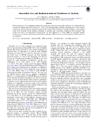 Interstellar Ices and Radiation-Induced Oxidations of Alcohols