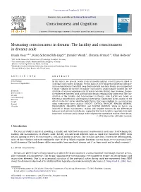 Measuring Consciousness in Dreams: the Lucidity and Consciousness In