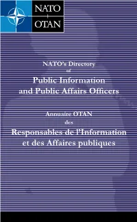 NATO's Directory of Public Information and Public Affairs Officers