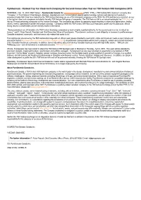 Pyrogenesis - Ranked Top Ten Clean-Tech Company for Second Consecutive Year on TSX Venture 50® Companies 2015 MONTREAL, Feb