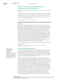 Role of Lifestyle in Neuroplasticity and Neurogenesis in an Aging Brain