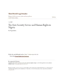 The State Security Service and Human Rights in Nigeria