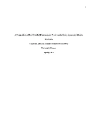 1 a Comparison of Post-Conflict Disarmament Programs in Sierra