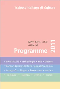 2011 Programme