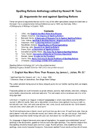 Arguments for & Against Spelling Reform