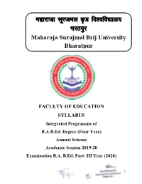 B a B Ed Syllabus