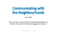 Communicating with the Neighbourhoods