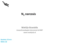 Oxygen Toxicity & Nitrogen Narcosis