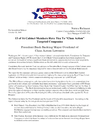Class Action” Targeted Companies