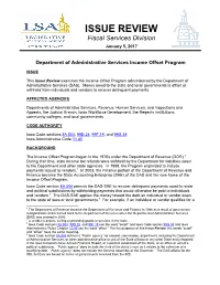 Department of Administrative Services Offset Programs