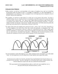 ECET 3410 Lab 5: DETERMINING an UNKNOWN IMPEDANCE (Simulation-Based Version)