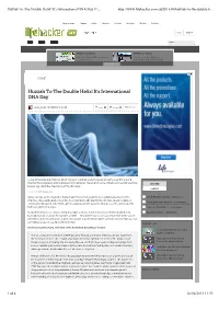 Huzzah to the Double Helix! It's International DNA Day | Lifehacker