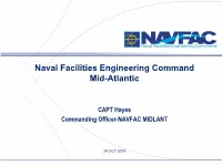 NCMBC NAVFAC Brief 22OCT2019