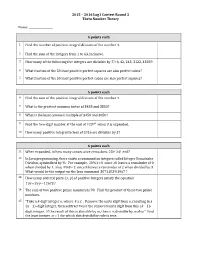 Number Theory