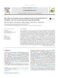 The Value of Ecosystem Services Obtained from the Protected Forest of Cambodia: the Case of Veun Sai-Siem Pang National Park ⇑ Abu S.M.G