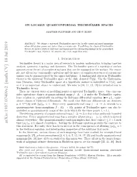 Arxiv:1907.07409V2 [Math.CV] 18 Jul 2019 Ie Qiaec Lse Fqaiofra Maps Quasiconformal of 11 Classes [10, Equivalence to Sider Refer We Understand