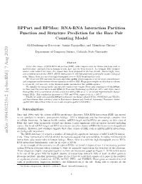Bppart and Bpmax: RNA-RNA Interaction Partition Function and Structure Prediction for the Base Pair Counting Model