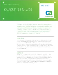 CA ACF2™ R15 for Z/OS