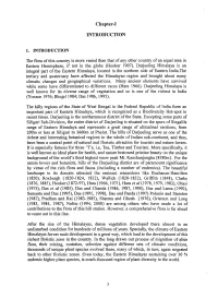 Chapter-I INTRODUCTION 1. INTRODUCTION the Flora of This