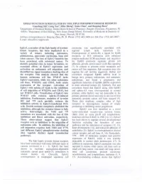 Epha3 Function Is Regulated by Multiple