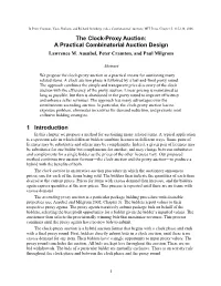The Clock-Proxy Auction: a Practical Combinatorial Auction Design 1 Introduction