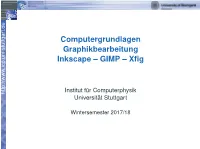 Computergrundlagen Graphikbearbeitung Inkscape – GIMP – Xfig