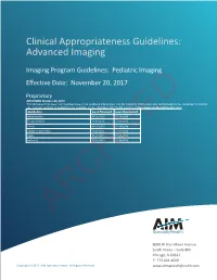 Imaging Guidelines