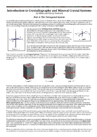 Introduction to Crystallography and Mineral Crystal Systems(4)