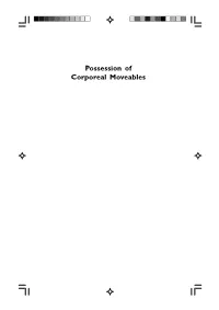 Possession of Corporeal Moveables STUDIES in SCOTS LAW