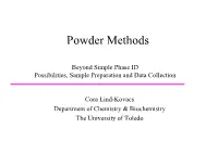 Powder Methods Handout