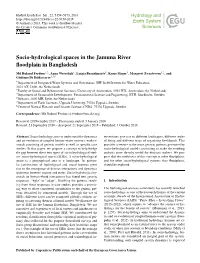 Socio-Hydrological Spaces in the Jamuna River Floodplain In