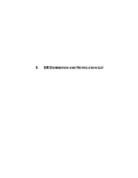 Chapter 9 Eir Distribution and Notification List