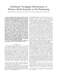 Distributed Throughput Maximization in Wireless Mesh Networks Via Pre-Partitioning