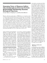 Emerging Views of Heparan Sulfate Glycosaminoglycan Structure
