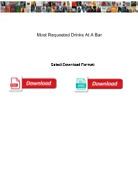 Most Requested Drinks at a Bar