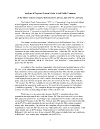 Analysis of Proposed Consent Order to Aid Public Comment