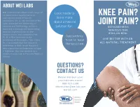 KNEE PAIN? Address Hundreds of Health Learn More Conditions