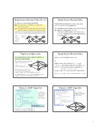 Single-Source Shortest Paths (Ch