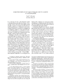 Some Thoughts on ΤO Υ∆ΩΡ of Thales and ΤO AΠΕΙΡΟΝ of Anaximander 245