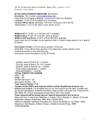 Syllabus, IB 169 Lecture