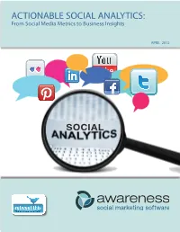 Actionable Social Analytics (PDF)