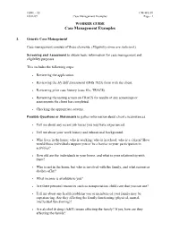 Case Management Examples Page - 1