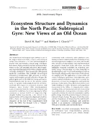 Ecosystem Structure and Dynamics in the North Pacific Subtropical Gyre