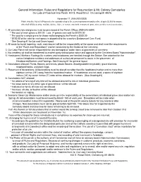 General Information, Rules and Regulations for Resurrection & Mt. Calvary Cemeteries