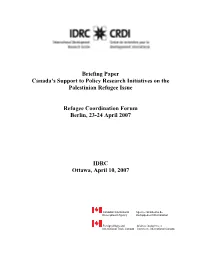 INFORMATION for PROJECT APPRAISAL DOCUMENT (PAD) For